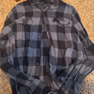 George Men's Blue and Black Checkered Shirt